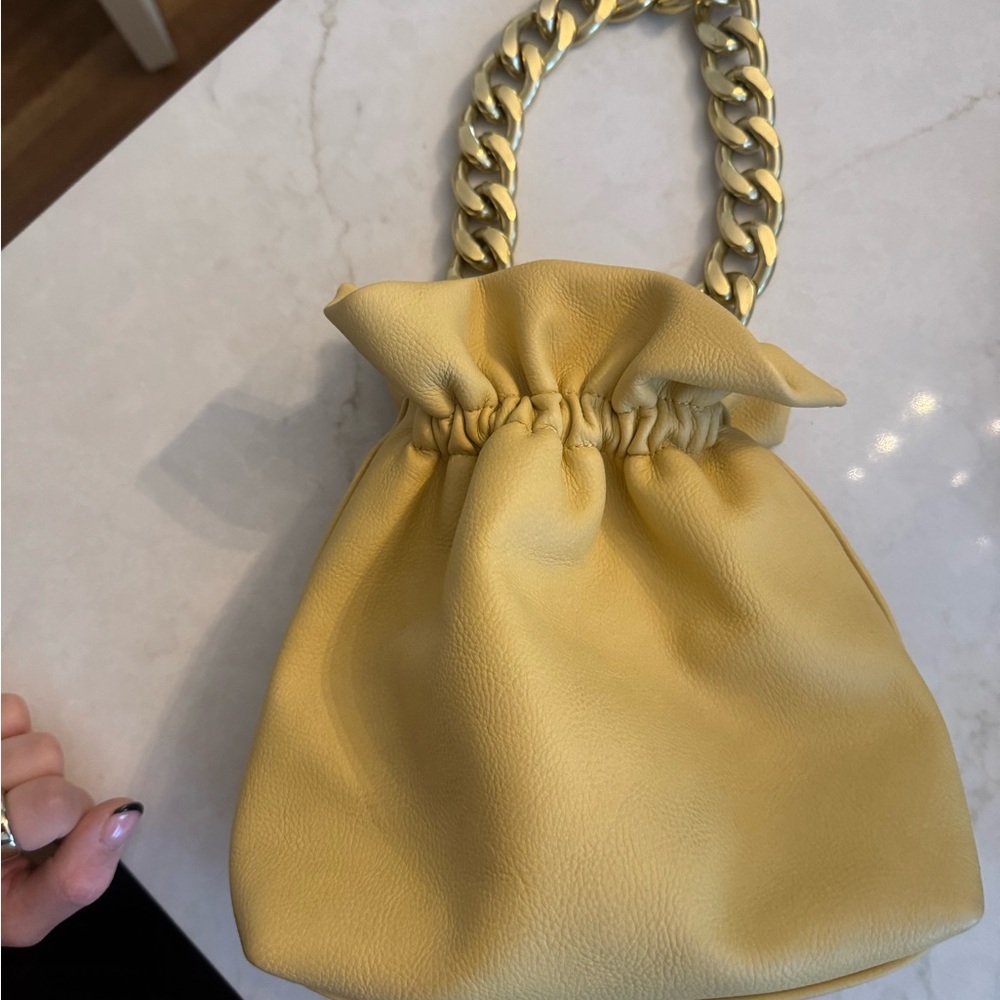Street Level Yellow Mini Bag with Gold Chain